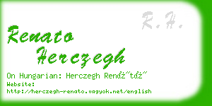 renato herczegh business card